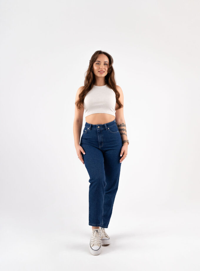 jeansy wąskie w talii