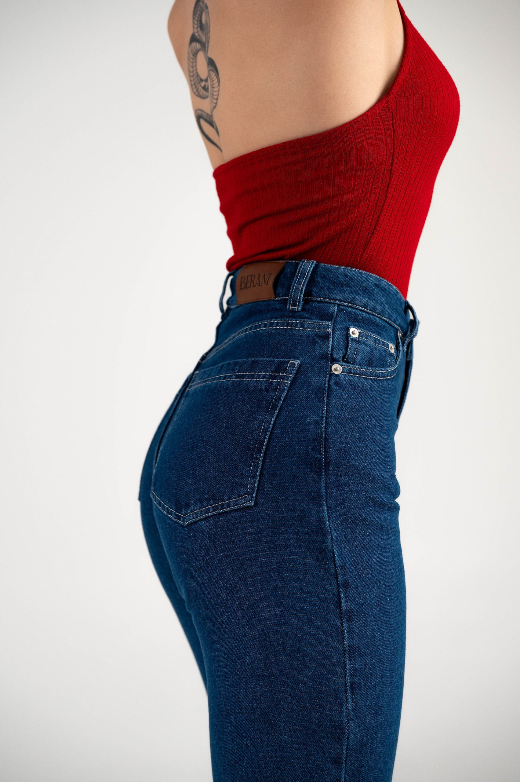 straight jeans navy blue beranistore