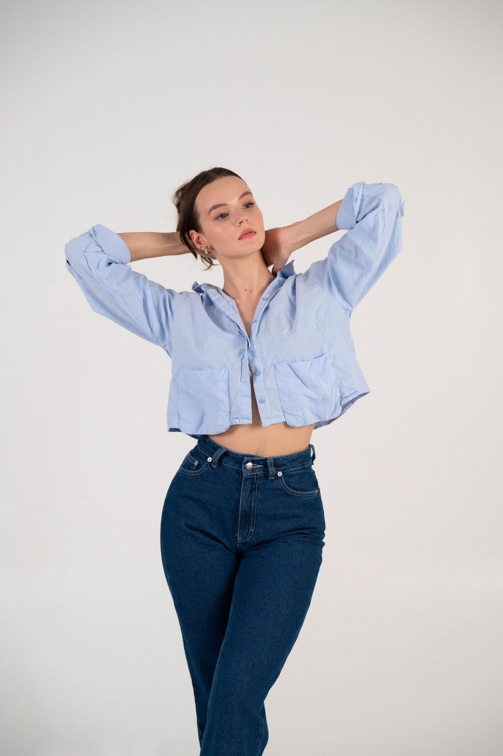 straight jeans navy blue beranistore