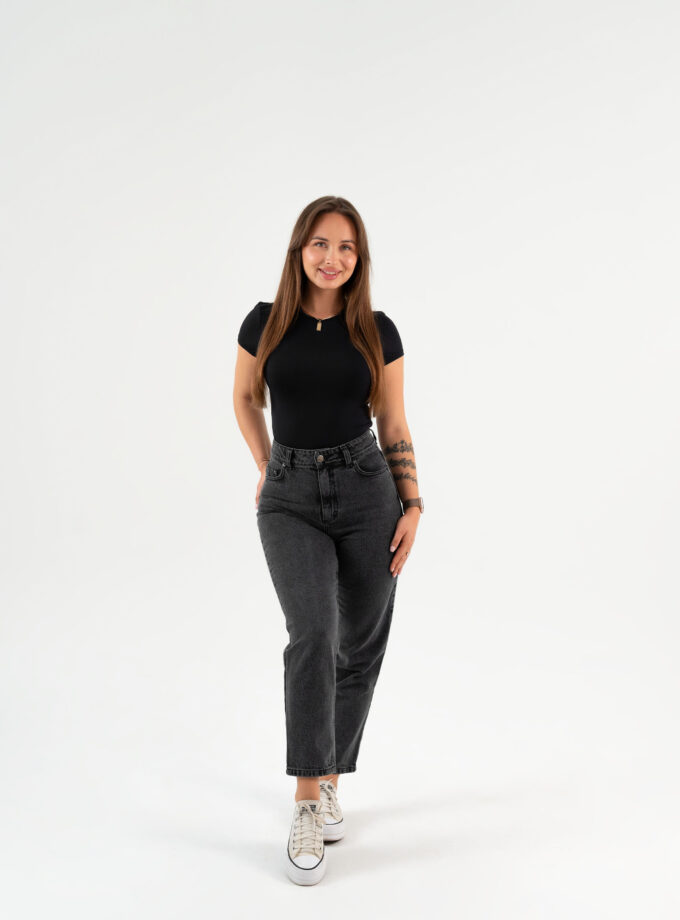 jeansy wąskie w talii