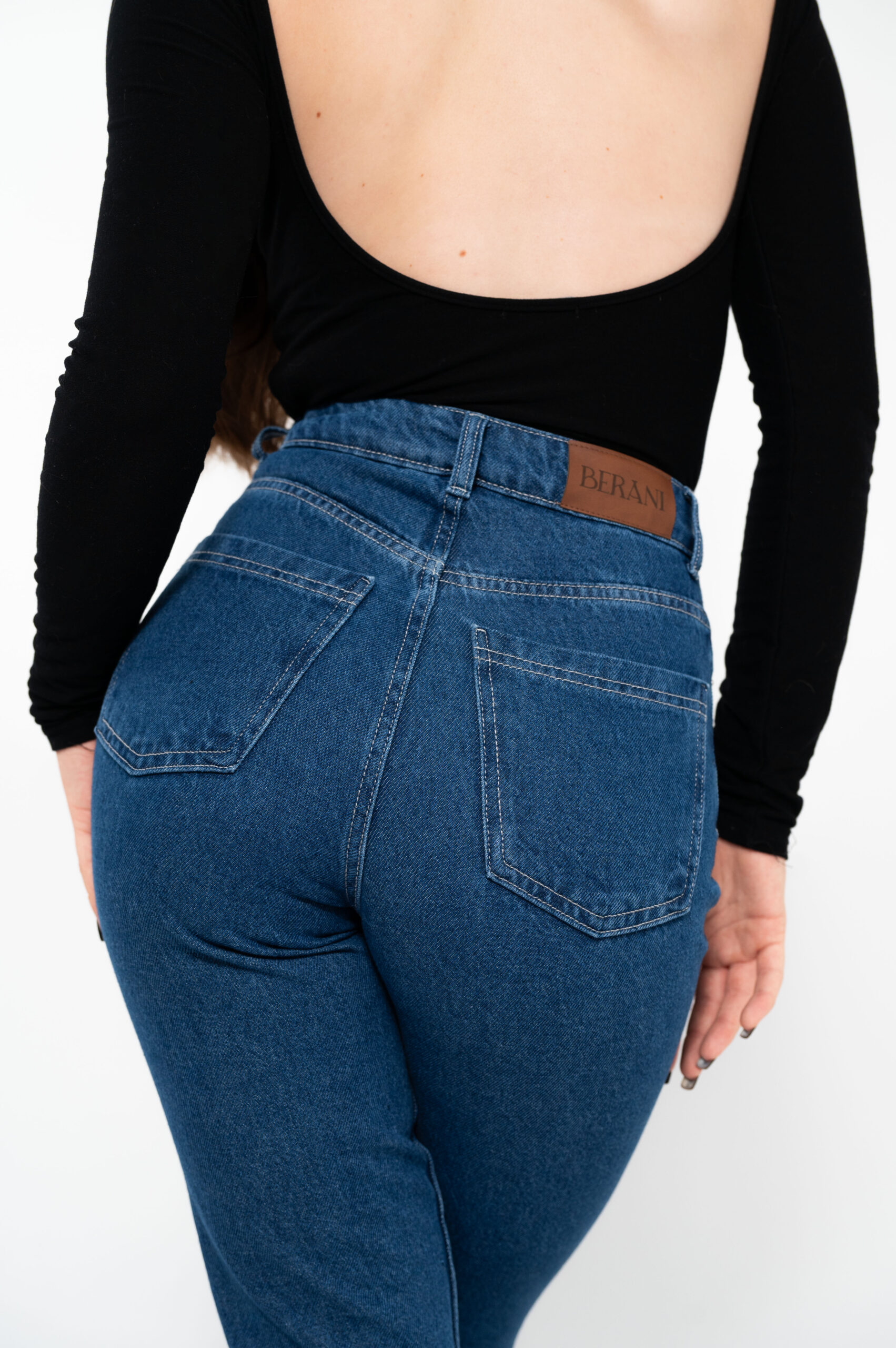 flare jeans navy blue - obrazek 7