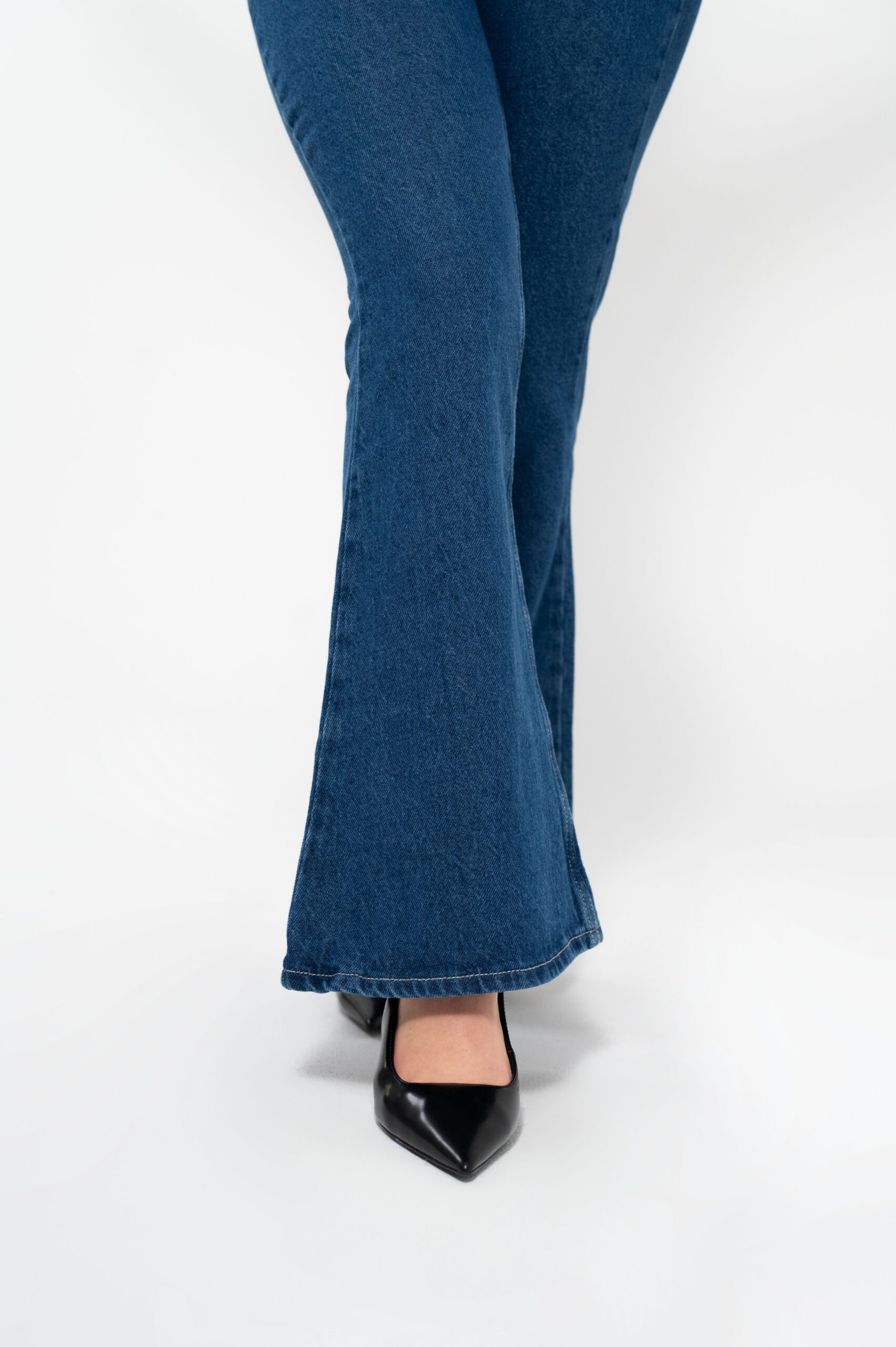 flare jeans navy blue - obrazek 4