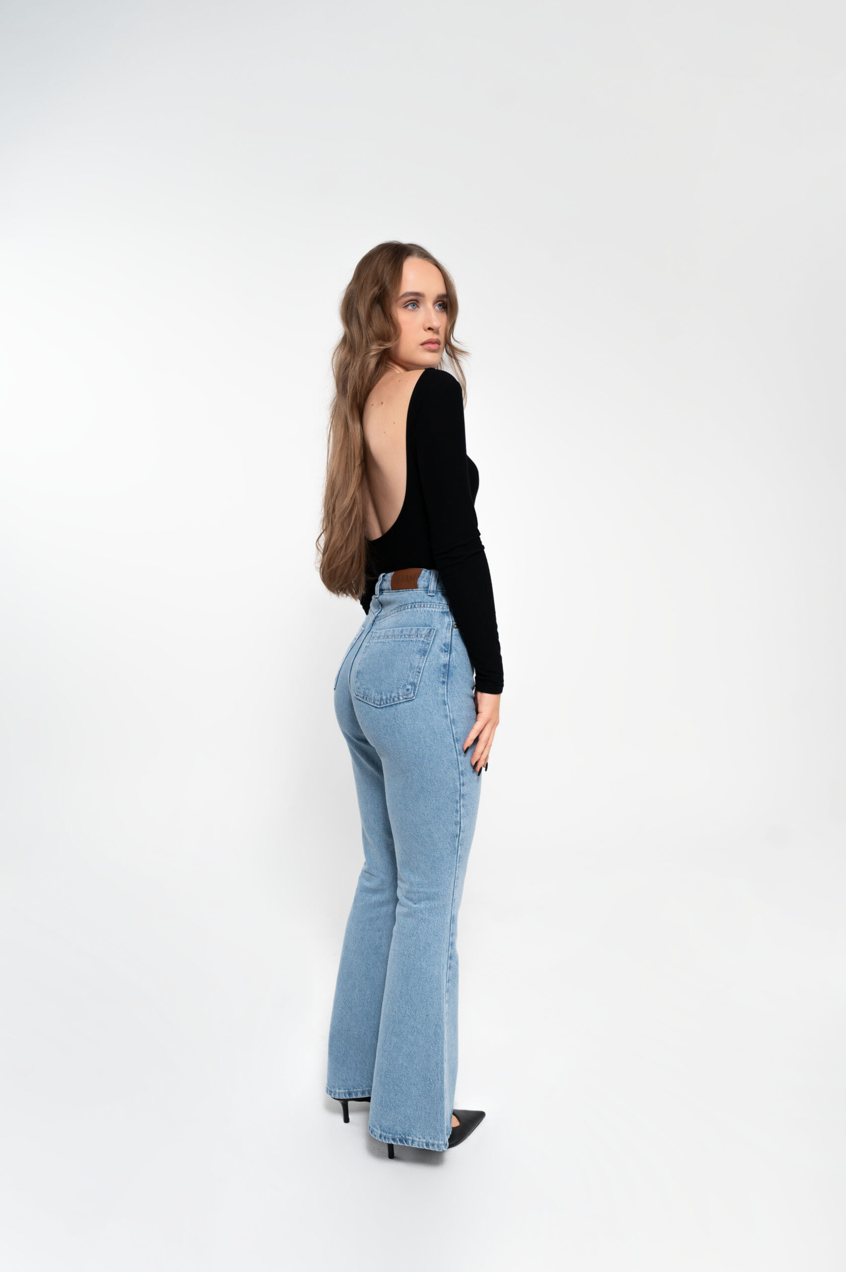 flare jeans blue - obrazek 2