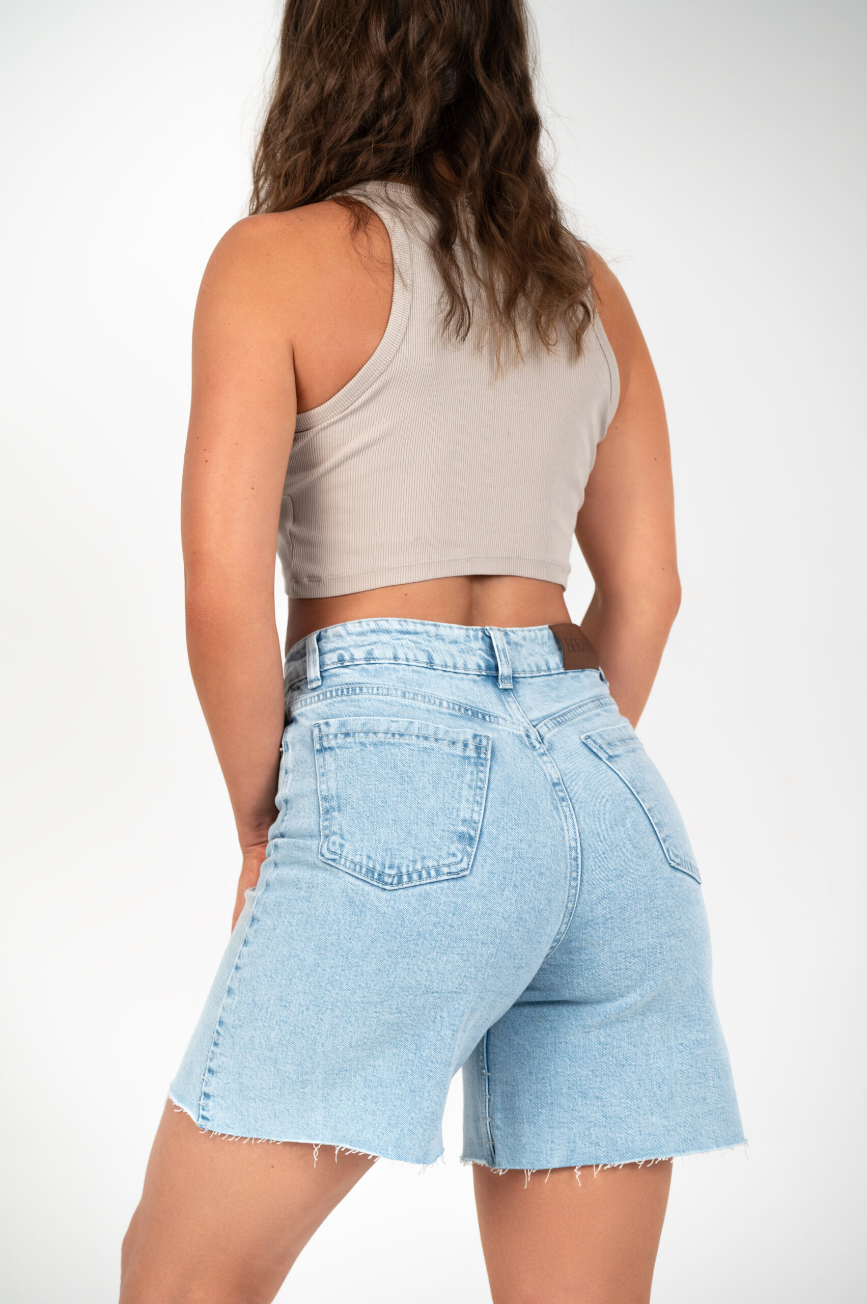 Relaxed Denim Shorts Pale Blue - obrazek 6