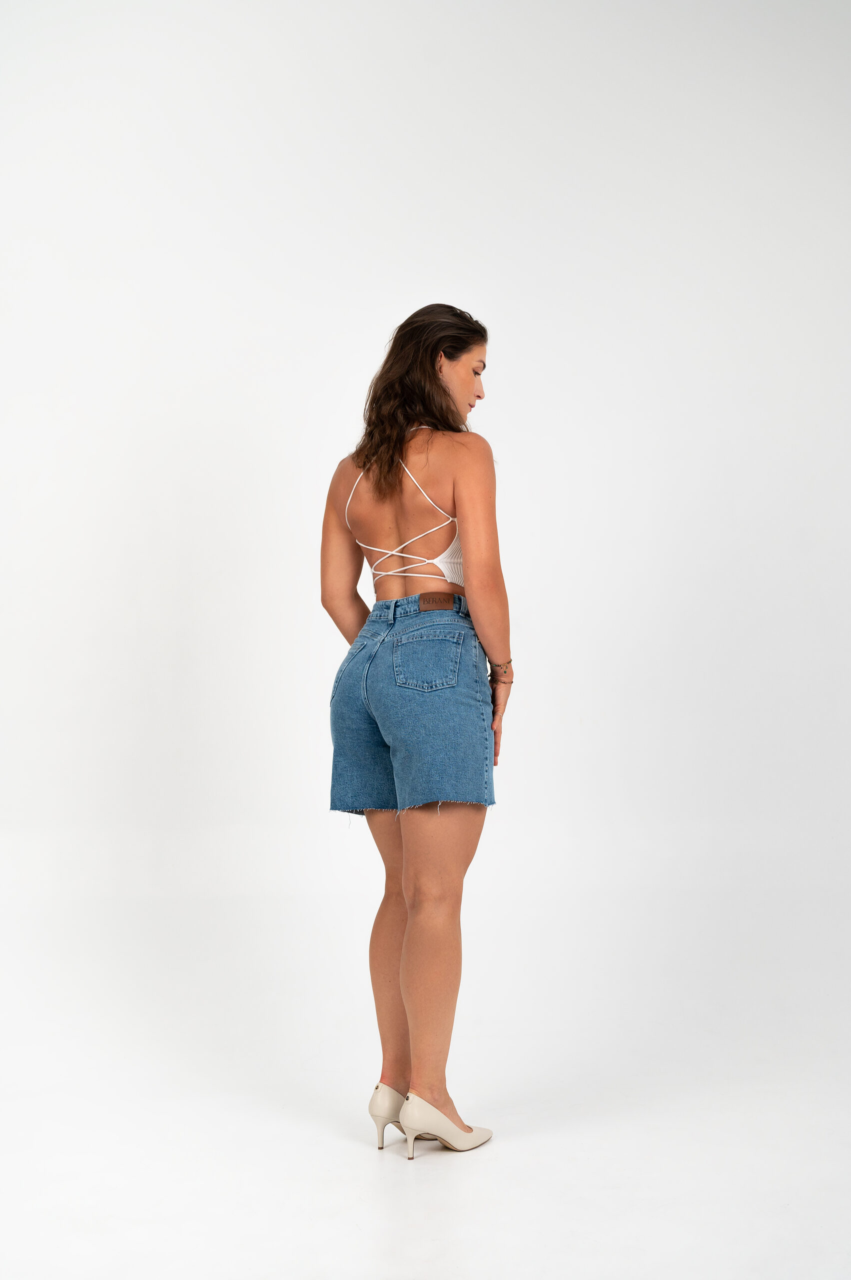 Relaxed Denim Shorts Classic Blue - obrazek 2
