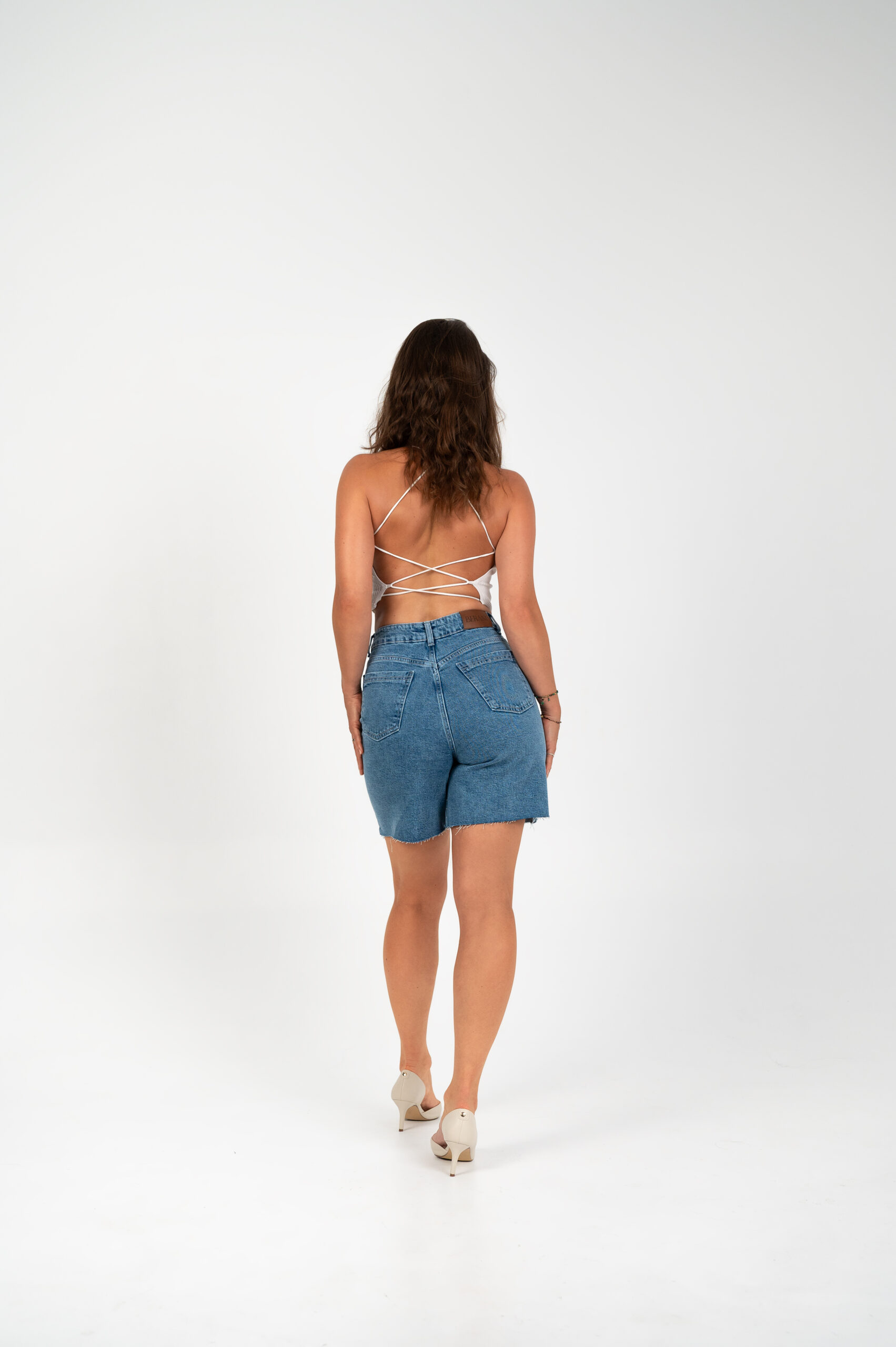 Relaxed Denim Shorts Classic Blue - obrazek 3