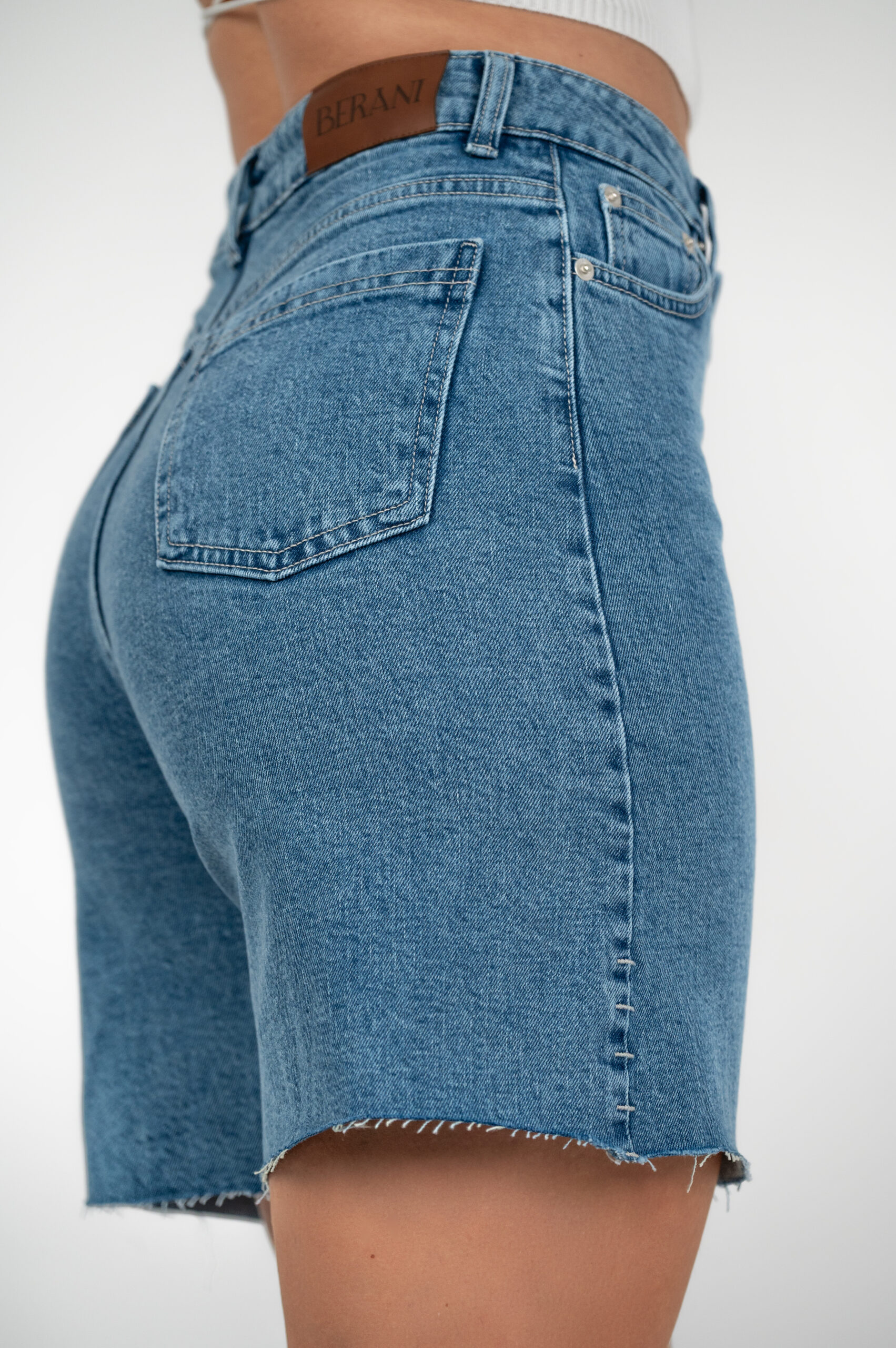 Relaxed Denim Shorts Classic Blue - obrazek 5