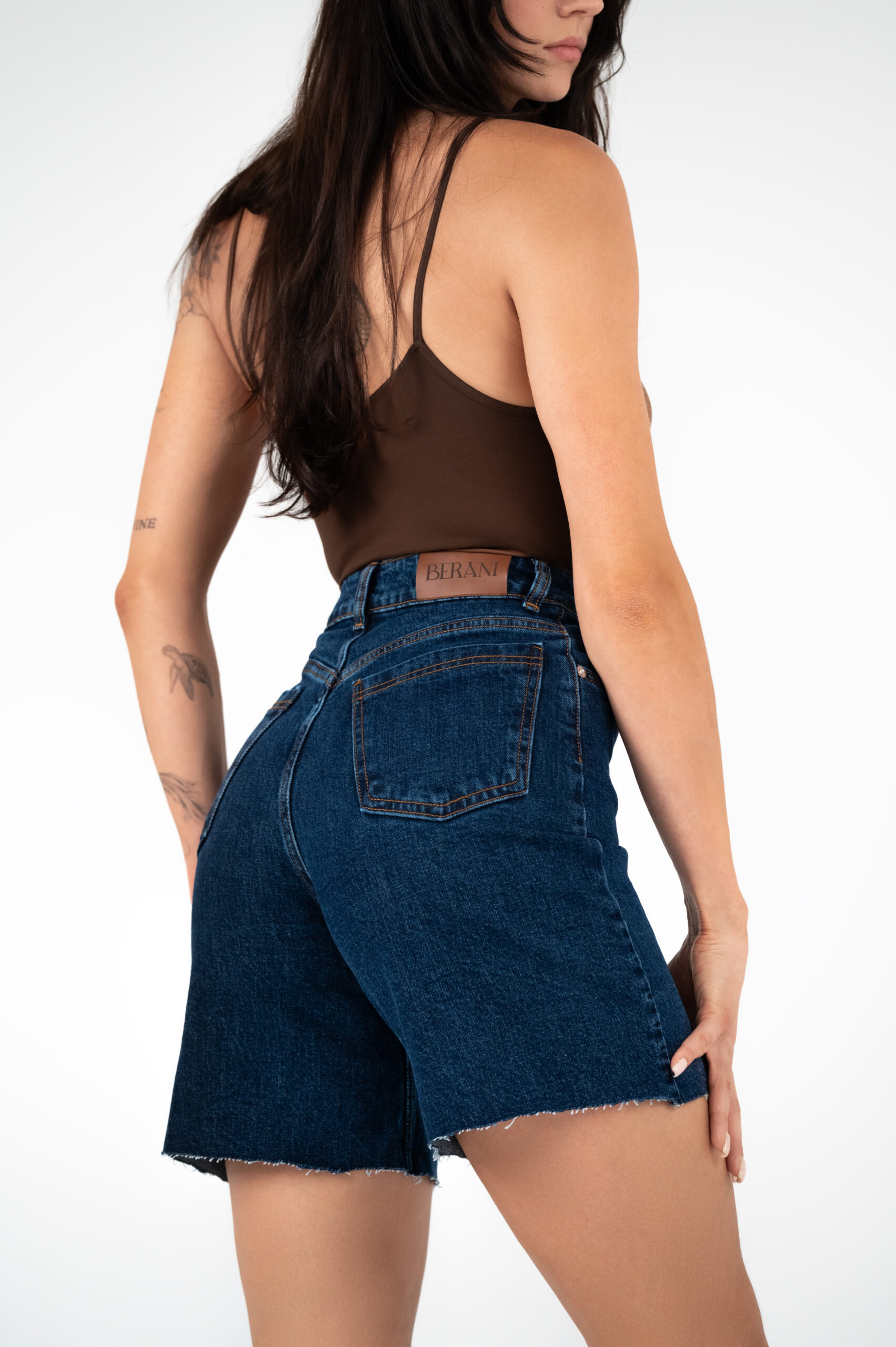 Relaxed Denim Shorts Deep Indigo - obrazek 8