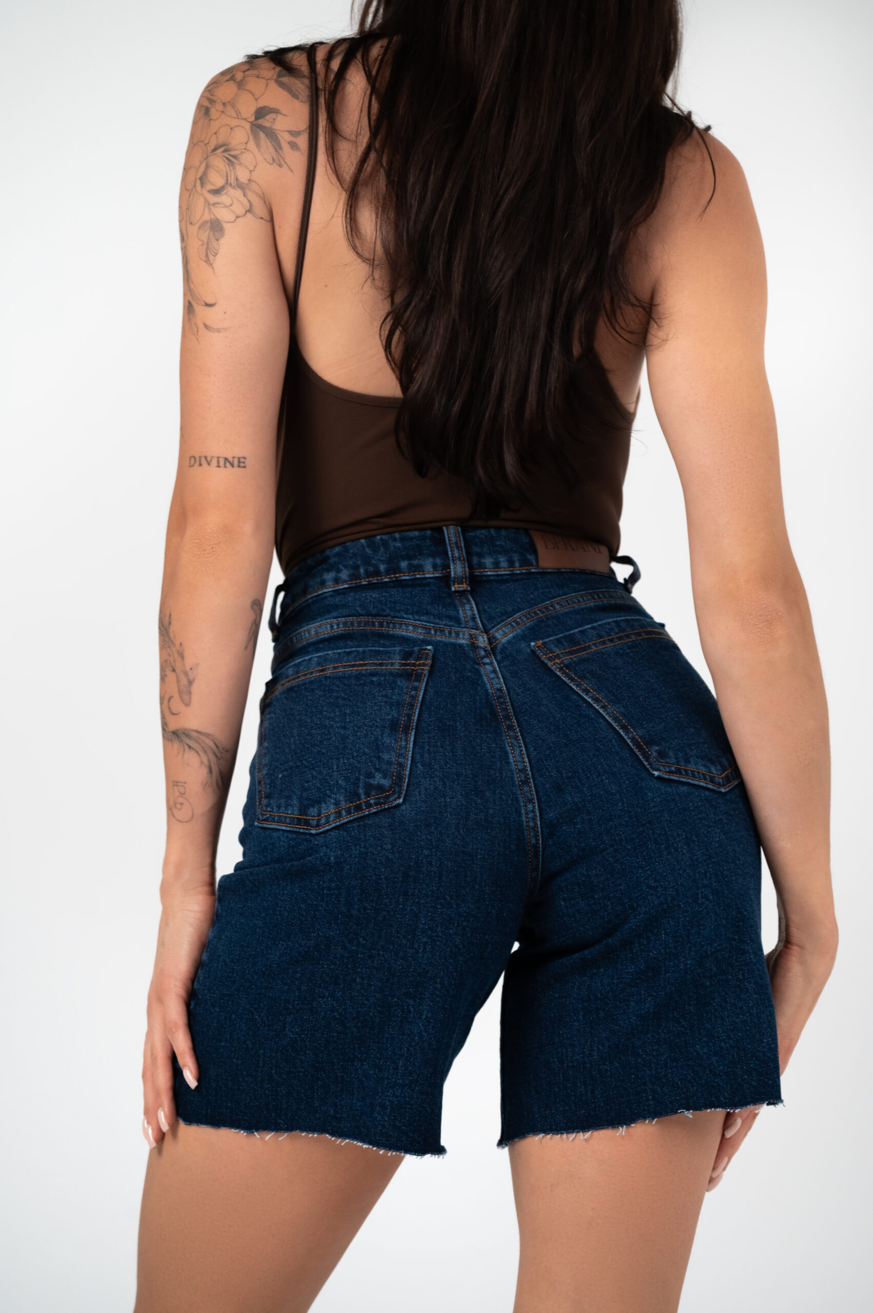 Relaxed Denim Shorts Deep Indigo - obrazek 6