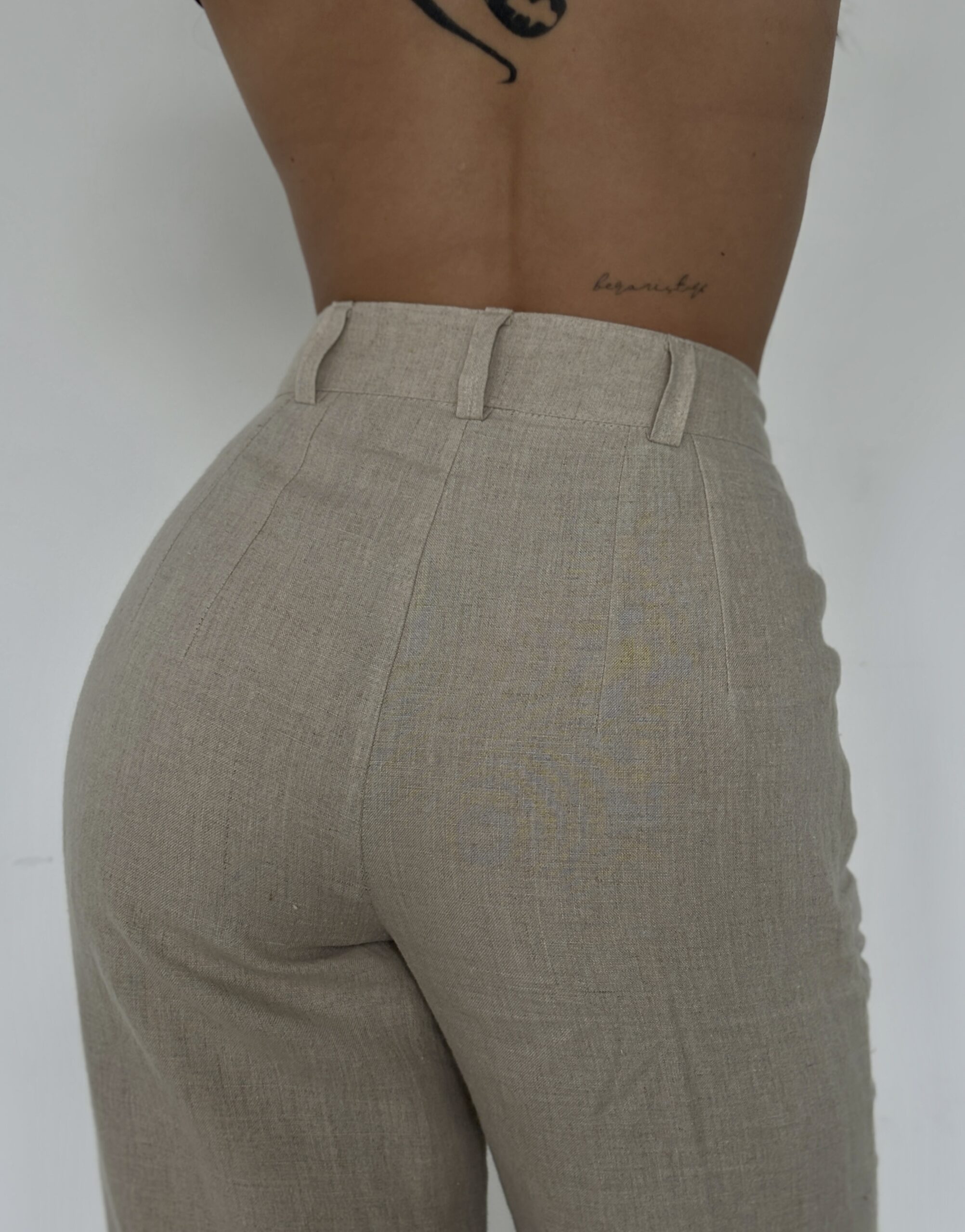 linen wide leg natural - obrazek 9